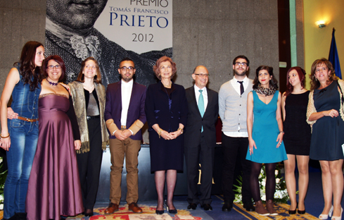 Imagen del acto de entrega del premio Tomás Francisco Prieto 2012 a Juan Navarro Baldeweg 