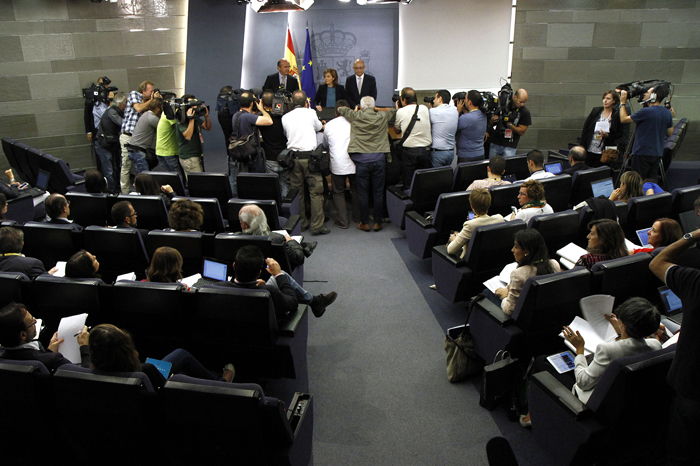 Imagen de la rueda de prensa del Consejo de Ministros