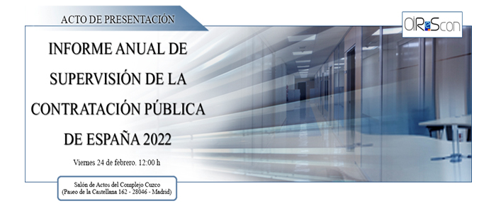 Cartel del Acto de presentación del Informe Anual de Supervisión 2022. 24-02-2023