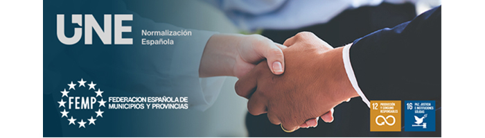 Imagen corporativa de la Asociación Española de Normalización (UNE)