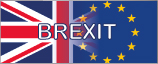 logotipo del brexit, banderas de Reino unido y unión europea 