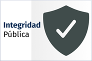 Integridad pública, representada mediante un escudo con una marca de verificación
