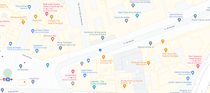 Plano de situación Ministerio Sol-Alcalá
