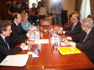 Reunión con el ministro.