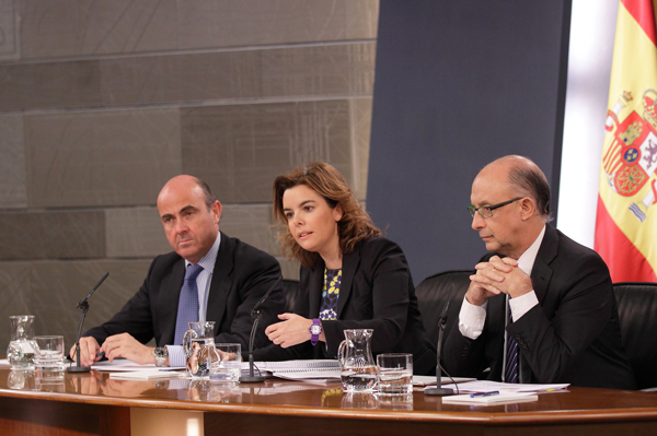 Imágenes de la rueda de prensa del Consejo de Ministros