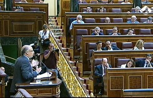 Imagen del debate del Congreso sobre el techo de gasto para 2013