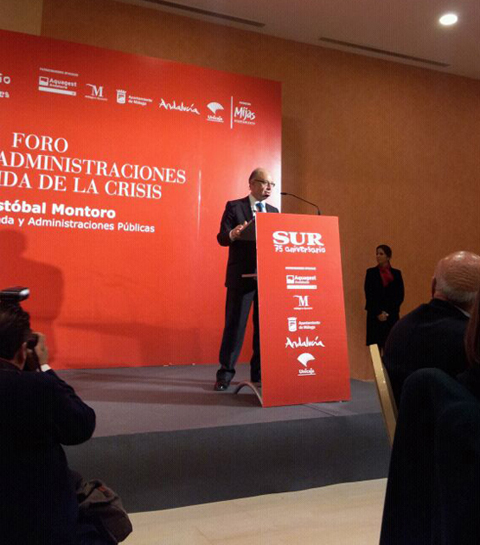 Imágenes del ministro de Hacienda y Administraciones Públicas, Cristóbal Montoro, en Málaga