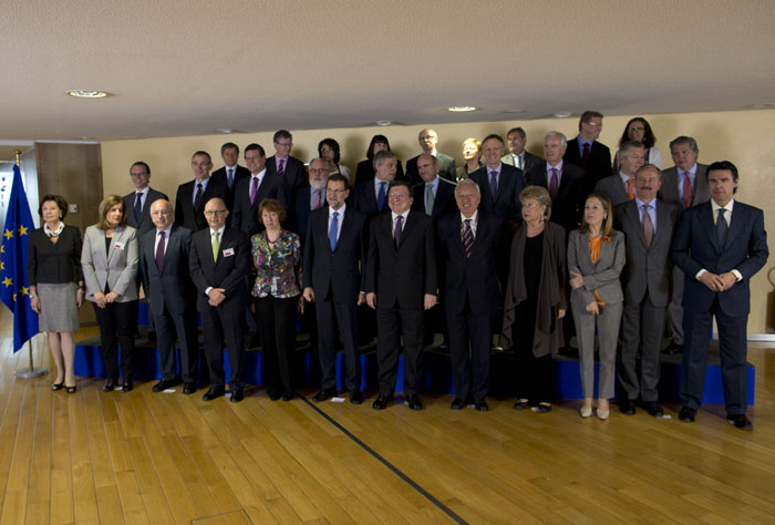 Imagen reunión Comisión Europea con el Gobierno de España