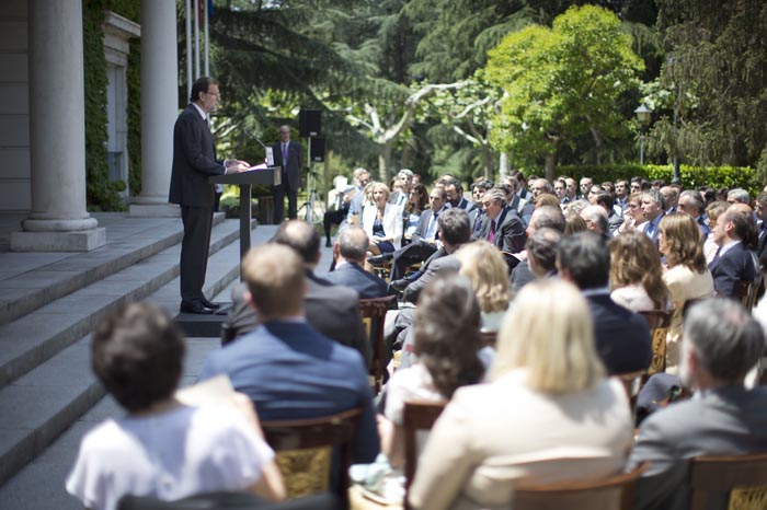 Imagen del acto del Gobierno de España con los emprendedores