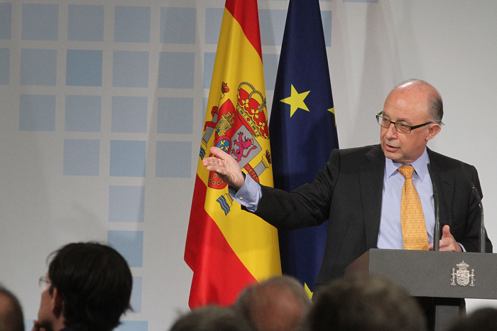 Imagen de la intervención del ministro de Hacienda y Administraciones Públicas, Cristóbal Montoro