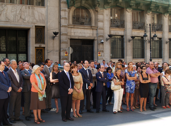 Imagen minuto de silencio en el Ministerio de Hacienda y Administraciones Públicas