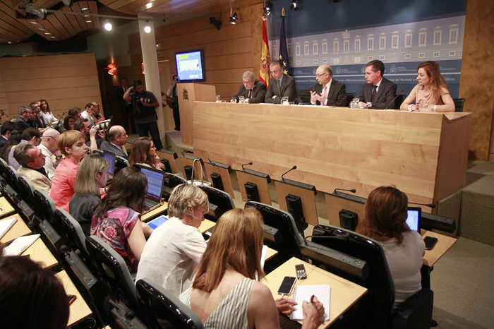 Imagen de la rueda de prensa para explicar la reforma fiscal