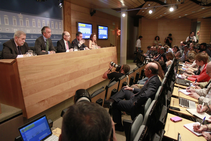 Imagen de la rueda de prensa para explicar la reforma fiscal