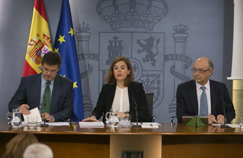 Imagen de la rueda de Prensa del Consejo de Ministros  