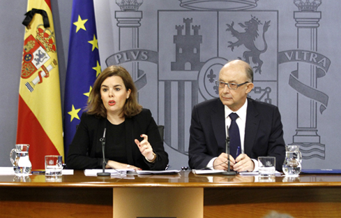 Imagen de Soraya Sáenz de Santamaría y Cristobal Montoro