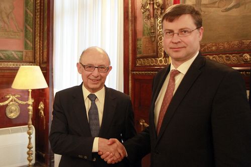 Cristóbal Montoro con  Valdis Dombrovskis