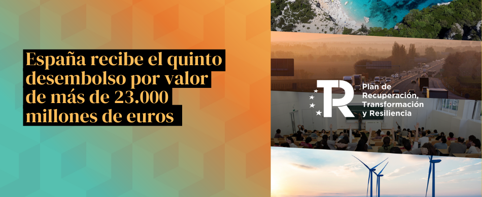 Titular Quinto Desembolso con logo Plan Resiliencia