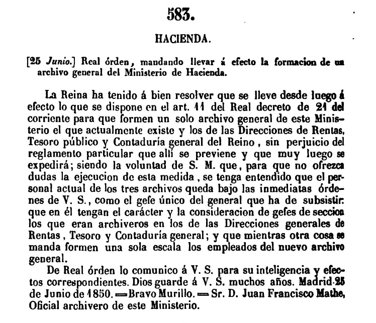 Real Orden Creación