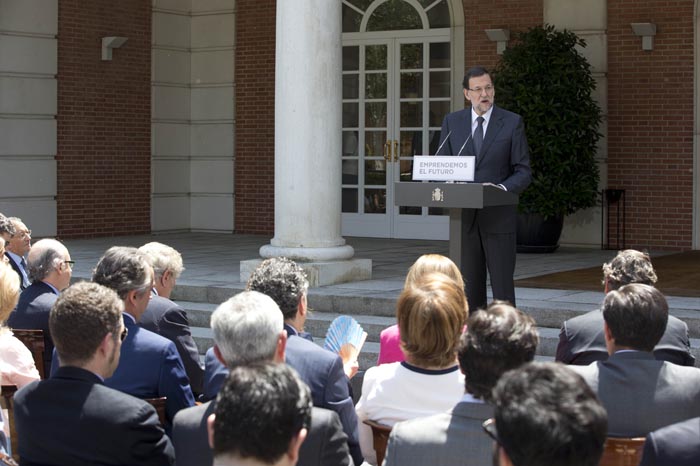 Imagen del acto del Gobierno de España con los emprendedores