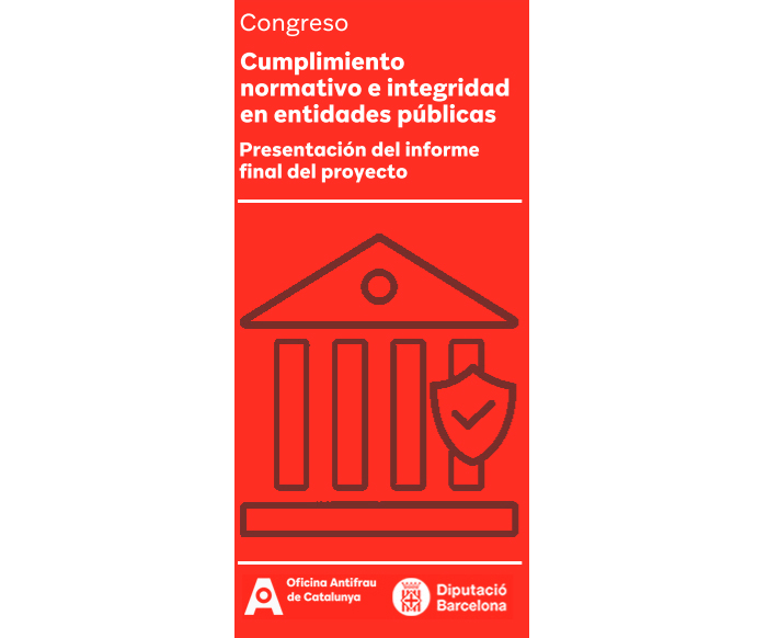 Cartel del Congreso sobre “Cumplimiento normativo e integridad en entidades públicas”. Barcelona