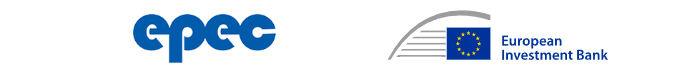 Logotipos del “Annual All Members Meeting” del European PPP Expertise Centre (EPEC) del Banco Europeo de Inversiones (BEI)